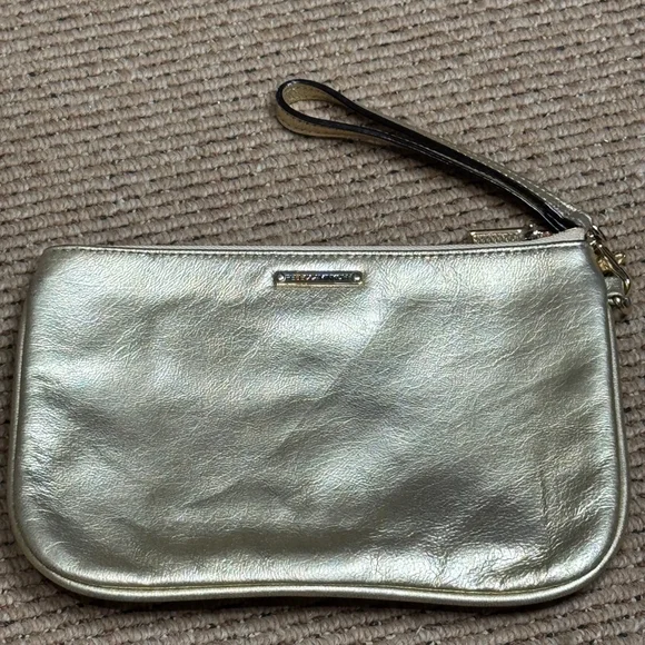 Rebecca Minkoff MAC Morning After Full Size Gold Leather Clutch - Picture 3 of 6